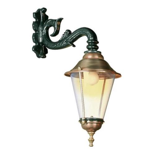 Hoorn - Buitenwandlamp, fitting onderaan, groen