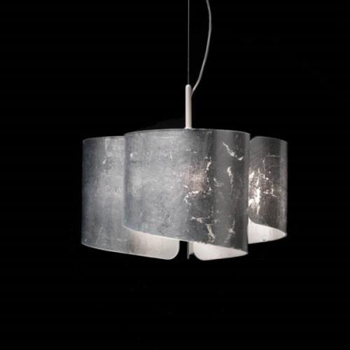 Papiro hanglamp, 3-lamps, zilver