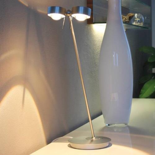 2-lamps tafellamp PUK TABLE, chroom