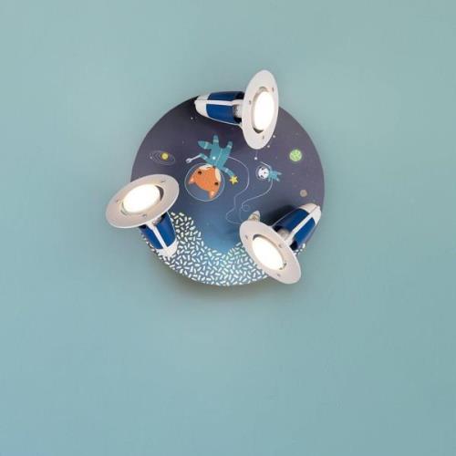 Rondell Space Mission plafondlamp, blauw