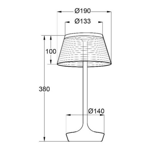 Aluminor La Petite Lampe LED tafellamp, rood