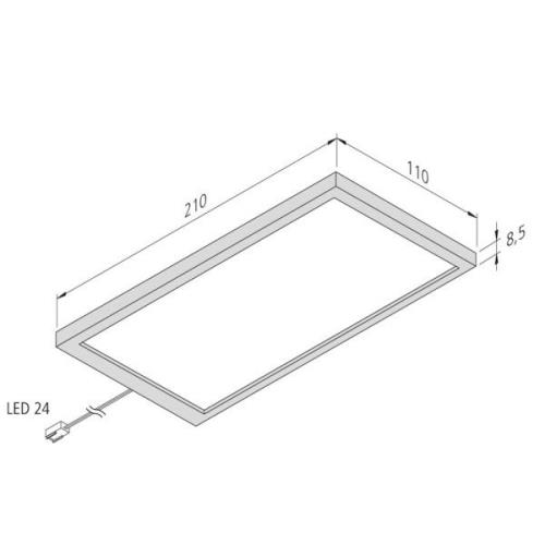 LED meubelverlichting Sky 3 per set 3.000K rvs