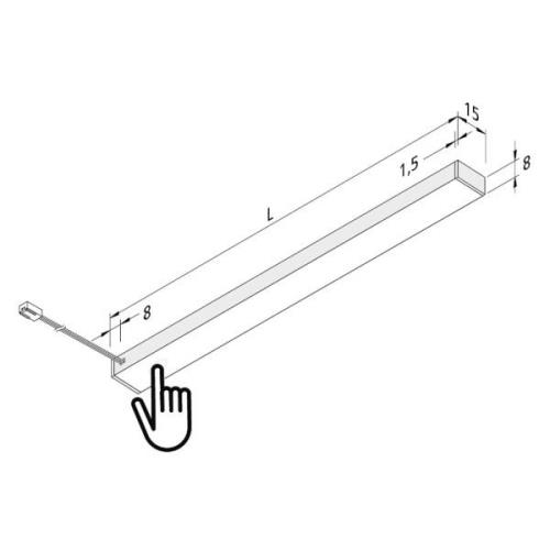 LED meubelverlichting Top-Stick FMT, 3.000K, 90cm