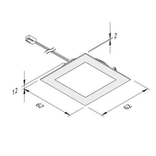 LED meubelverlichting FAQ 58, staal, 3W, 4.000K