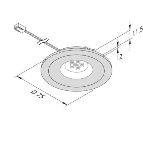 LED meubelverlichting AR 68 4W zwart 2.700K