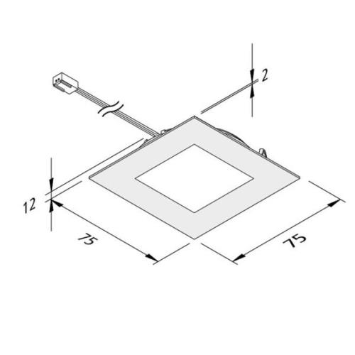 LED meubelverlichting FAQ 68 rvs 4W 3.000K