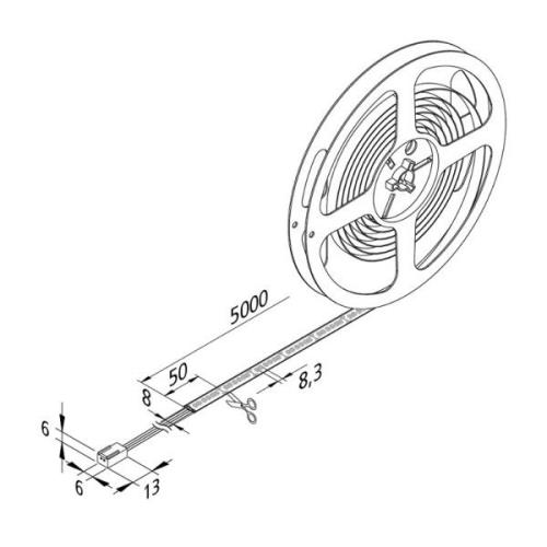 LED strip Basic-Tape S, IP54, 2.700K, lengte 500cm