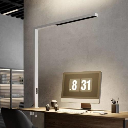 Arcchio Jolinda LED-kantoor-klemlamp, wit