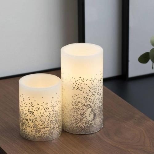 Pauleen Glowing Glitter Candle LED kaars Set van 2