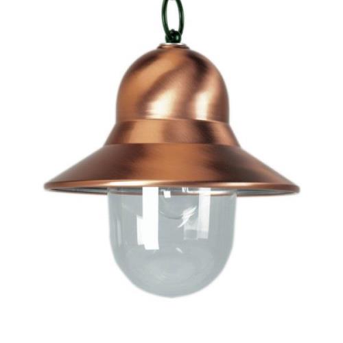 Koperkleurige buiten hanglamp Toscane, groen