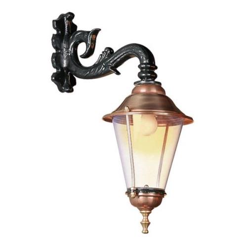 Hoorn - Buitenwandlamp, fitting onderaan, zwart