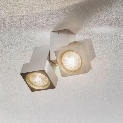 Plafond- of wandspot STYLE Q 2-lamps alu