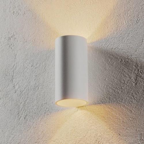 EGG LED buitenwandlamp Tubo, wit, Ø 9 cm, aluminium, omhoog/omlaag