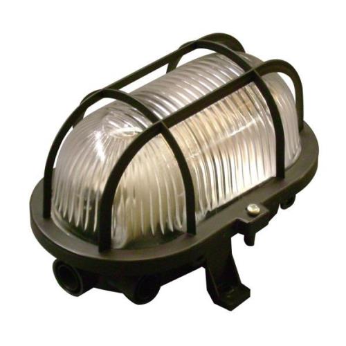 Wandlamp Basic Ovaal, zwart