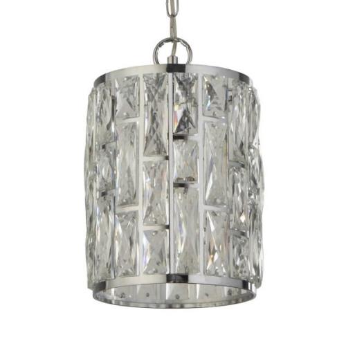 Hanglamp Bijou, kap met kristallen, Ø 22 cm