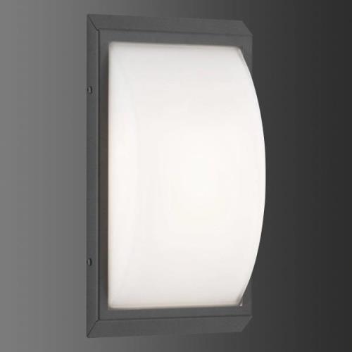 LED buitenwandlamp 053 van roestvrijstaal, grafiet