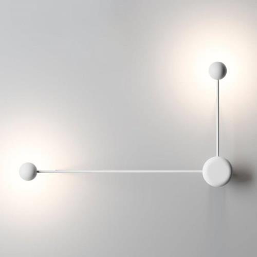 Designer wandlamp Pin met led’s, wit 2-fl.