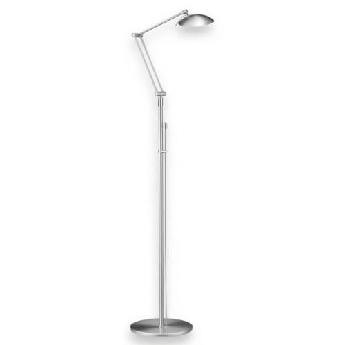 LED vloerlamp Curl nikkel mat