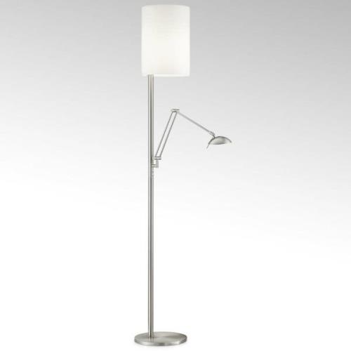 LED vloerlamp Nola mat nikkel