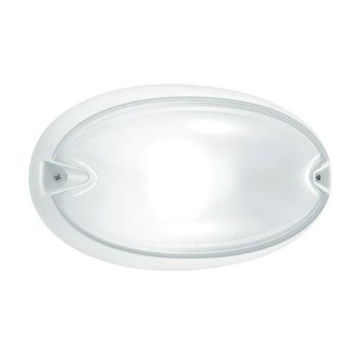 Ovale buitenwandlamp Chip, wit