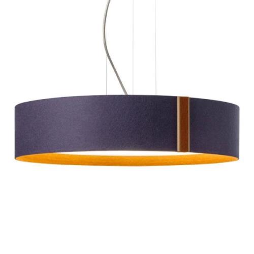 LED hanglamp LARAfelt, Ø55cm, indigo/kaneel