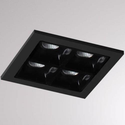 Liro LED inbouwlamp zwart 34° 3.000 K