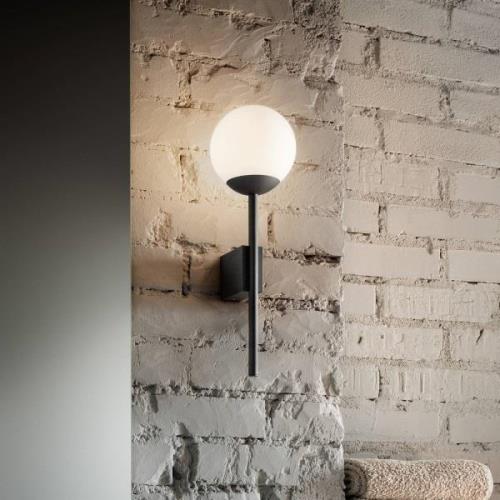 OLEV La Pallina wandlamp, bolkap, zwart