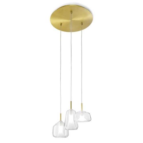 Hanglamp X-Ray 3-lamps helder/helder/helder