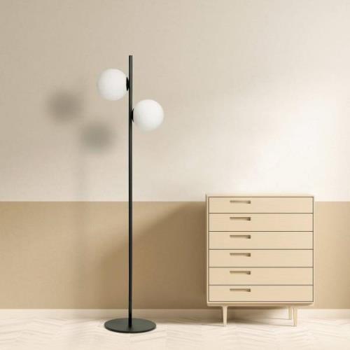 Vloerlamp Jugen, zwart, 2-lamps