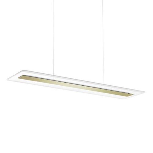 LED hanglamp Antille, glas, rechthoekig, goud