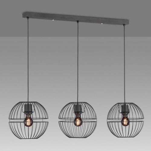 Hanglamp Drops met metalen kap, 3-lamps