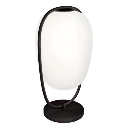 Kundalini Lannà tafellamp, zwart/wit