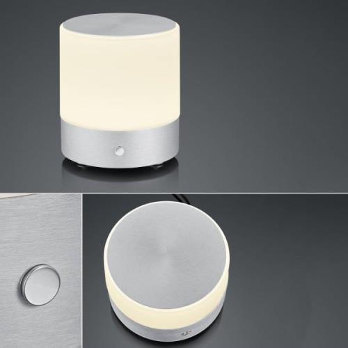 BANKAMP Button LED tafellamp hoogte 18,5cm alu