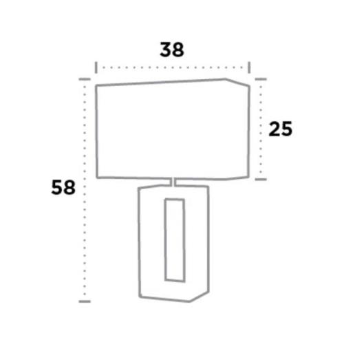 Textiel-tafellamp Mirror, zwart