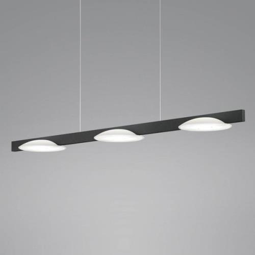 Helestra Pole LED hanglamp 3-lamps zwart