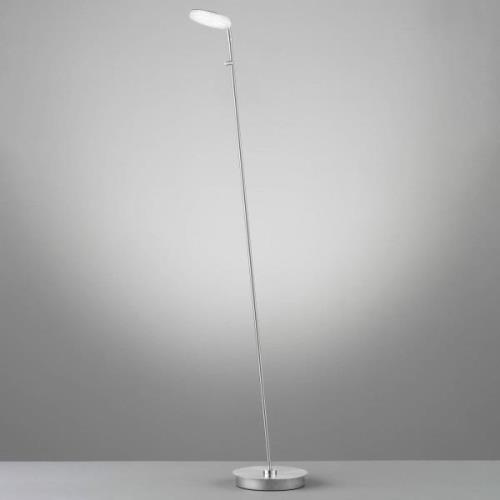 LED vloerlamp Dent, dimbaar, CCT, 1 x 8W, nikkel