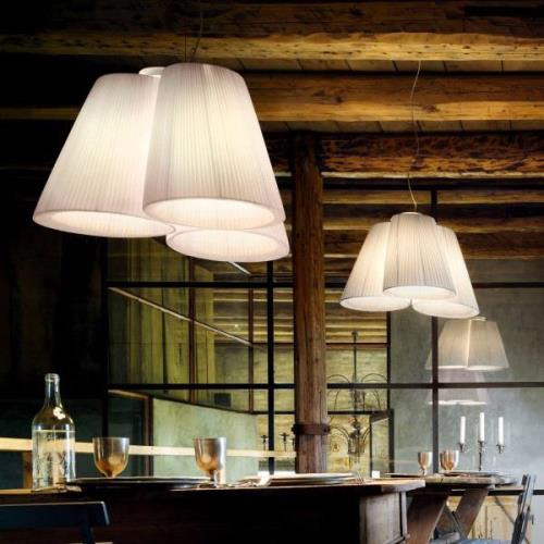 Modo Luce Florinda hanglamp 3-lamps Plissé wit