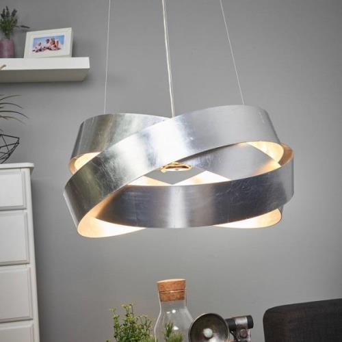 Hanglamp Pura met bladzilver, 60cm, 8x G9