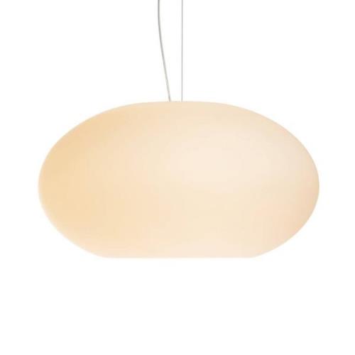 Glazen hanglamp AIH, 38 cm, crème mat
