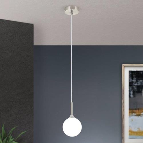 Hanglamp Snowwhite, 1-lamp, nikkel