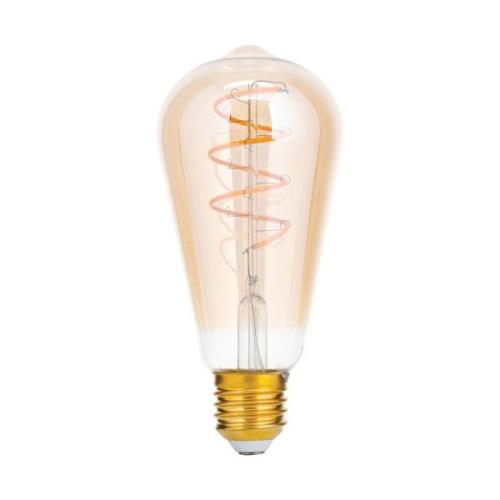 LED rustieke lamp E27 ST64 4W amber 2.200K dimbaar