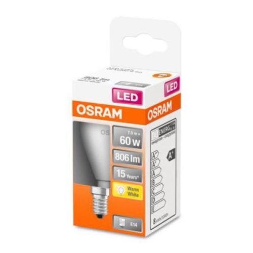 OSRAM Classic P LED lamp E14 7,5W 2.700K mat