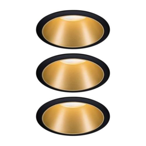 Paulmann Cole LED Spotlight, goud-zwart, 3per set