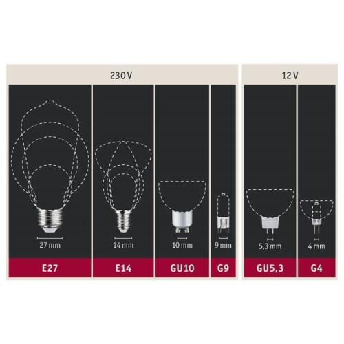 Paulmann LED-bol E27 Inner Shape G95 4W goud