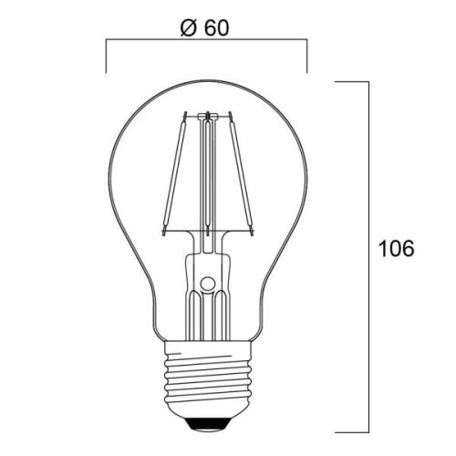 Sylvania ToLEDo Retro LED lamp E27 4.1W oranje