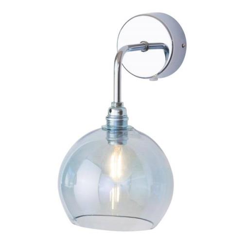 EBB & FLOW Rowan wandlamp zilver kap topaasblauw