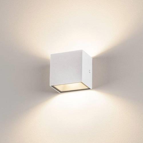 SLV Sitra Cube LED buitenwandlamp, wit