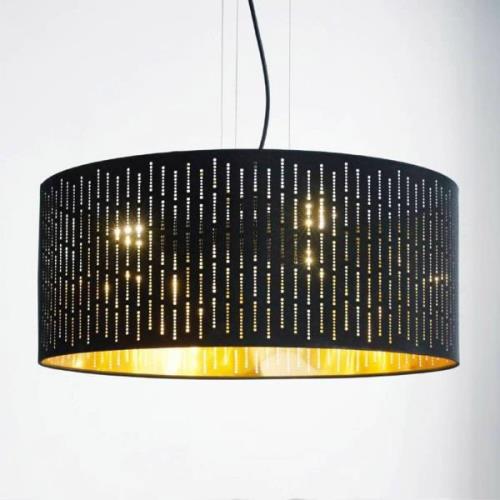 Hanglamp Varillas in zwart/goud, 53 cm