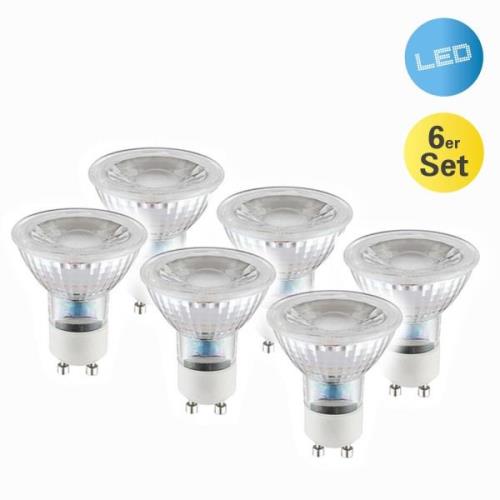 LED reflector GU10 4,6W 450lm warmwit 6 per set