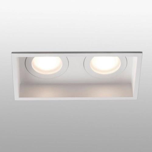 Inbouwlamp Hyde, 2-lamps IP44 in wit